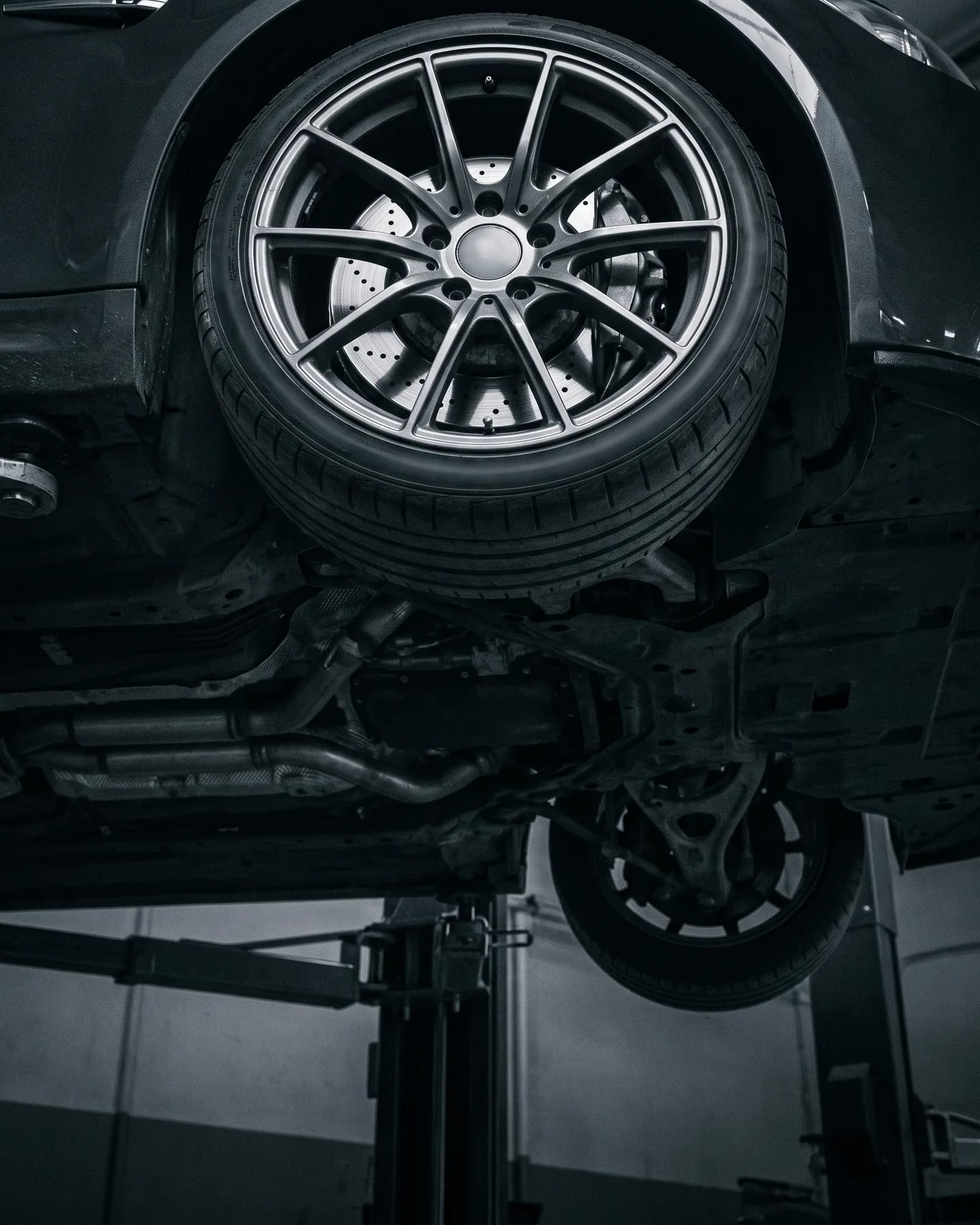 Car on a lift